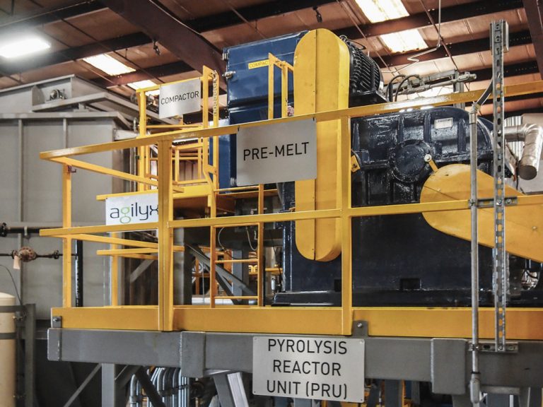 Pyrolysis reactor unit at a chemical recycling facility in Tigard, Oregon.