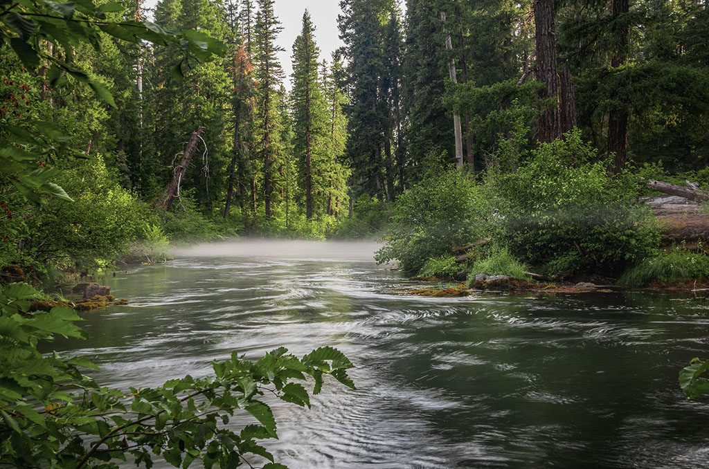 Flowing water