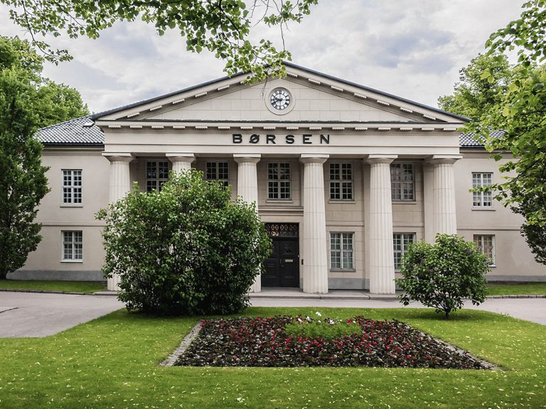 Oslo Børs Stock Exchange building in Oslo, Norway.