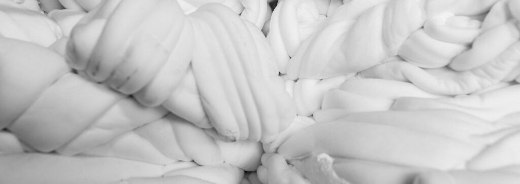 Densified waste styrofoam in a chemical recycling facility in Tigard, Oregon.